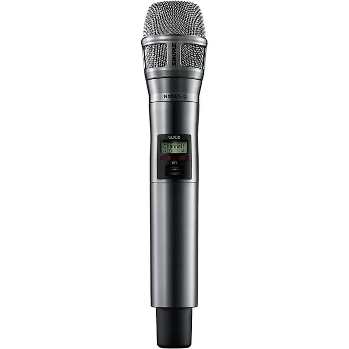Shure ULXD2/N8SN Digital Handheld Wireless Microphone Transmitter With Nexadyne 8/S Supercardioid Capsule, Band G50: 470-534MHz Band H50 Nickel