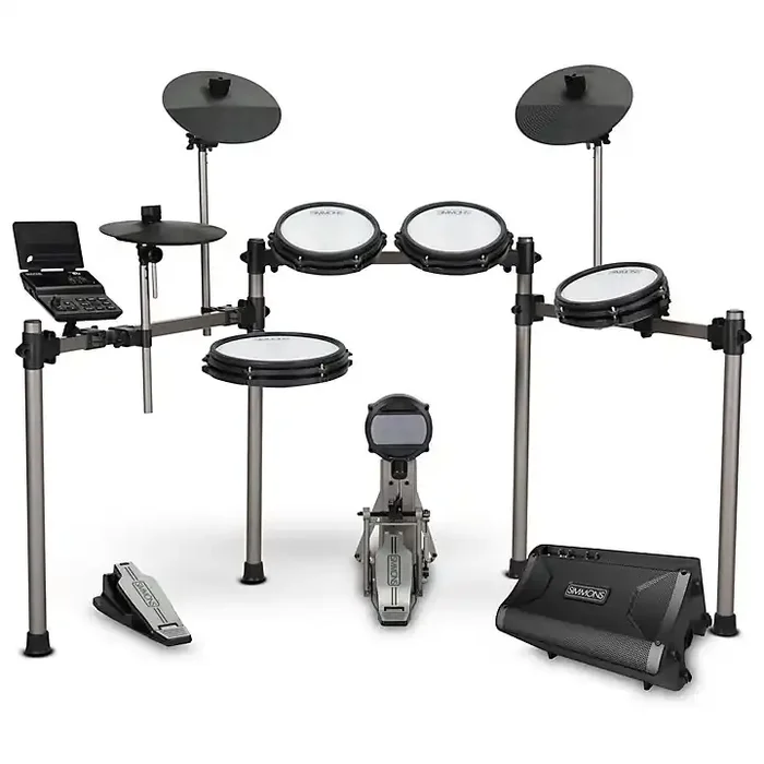 Simmons Titan 50 Electronic Drum Kit With Mesh Pads, Bluetooth and DA2108 Drum Amp Guitar Center