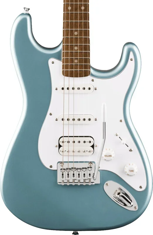 Squier Affinity Series Stratocaster Junior HSS Laurel Fingerboard in Ice Blue Metallic