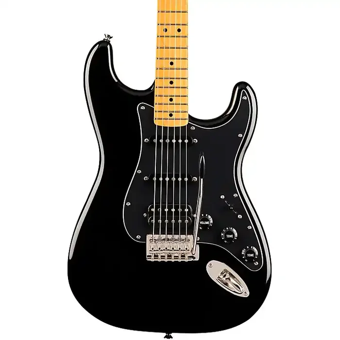 Squier Classic Vibe ‘70s Stratocaster HSS Maple Fingerboard Electric Guitar Black Guitar Center