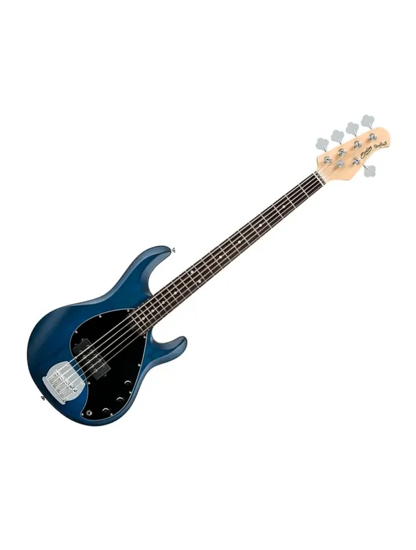 Sterling by Music Man StingRay5 5-String Bass – Trans Blue Satin