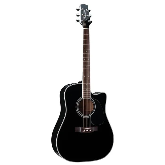 Takamine EF341SC Dreadnought Cutaway Acoustic Electric Guitar – Black
