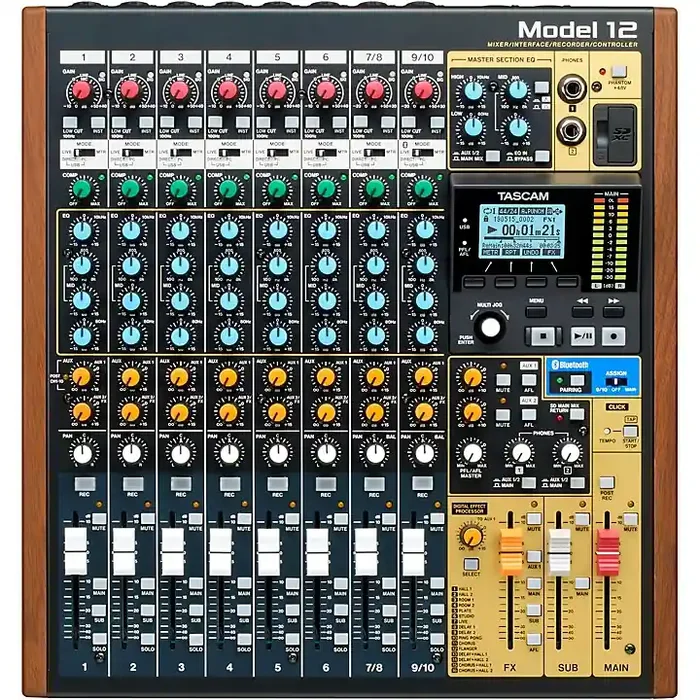 TASCAM Model 12 12-Channel All-in-One Production Mixer Guitar Center