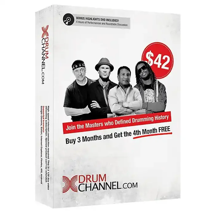 The Drum Channel Drum Channel for Drummers 3 Month Subscription with Extra Month Free! Guitar Center