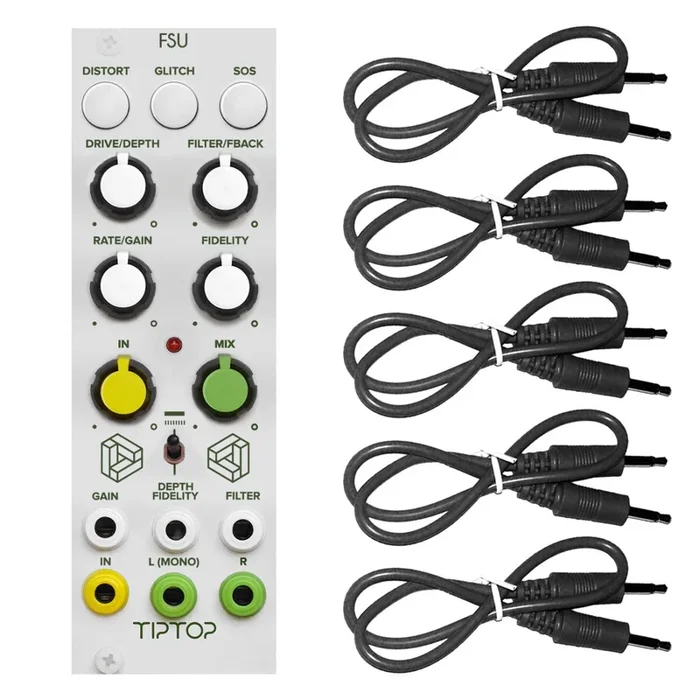 Tiptop Audio FSU Timbral Distortion Effects Module – White Panel BLACK