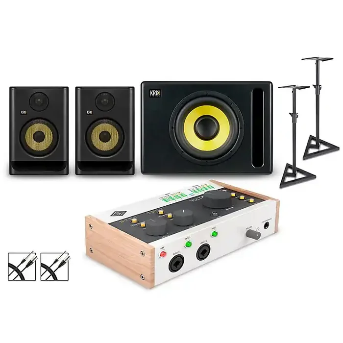 Universal Audio Volt 476 with KRK ROKIT G5 Studio Monitor Pair & S10 Subwoofer (Stands & Cables Included) ROKIT 5 Guitar Center