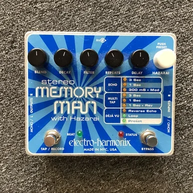 Used Electro Harmonix (E/H) MEMORY MAN W/HARZAI Reverb Pedal