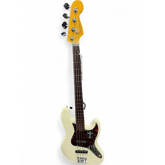 Used Fender Professional II Jazz Bass Fretless Olympic White Electric Bass Guitar Olympic White