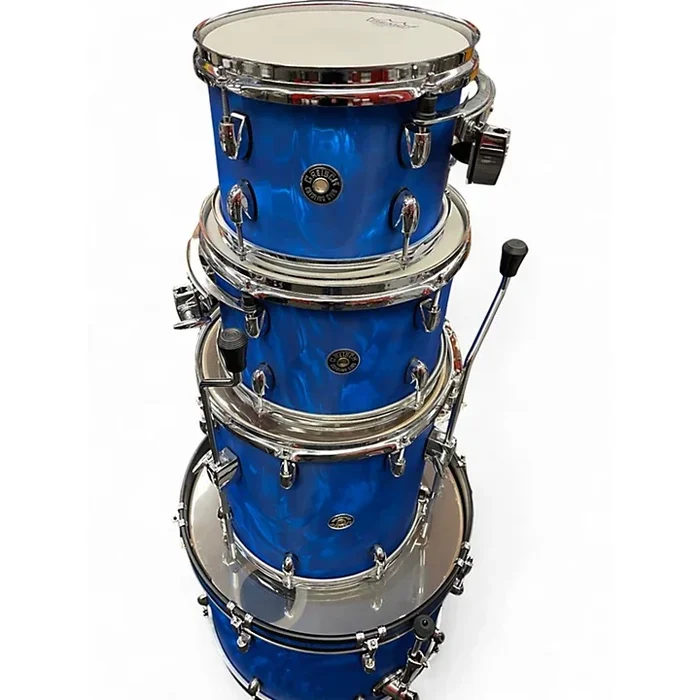 Used Gretsch Drums 5 Piece Catalina Club Series SATIN BLUE FLAME Drum Kit SATIN BLUE FLAME