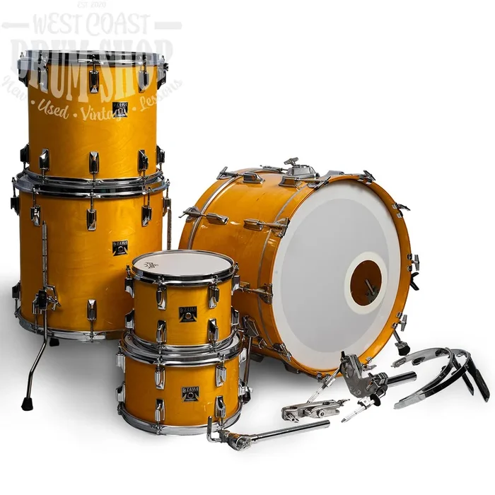 Used Tama Superstar Kit in “Super Maple” Natural Finish W/Bags and Suspension Mounts