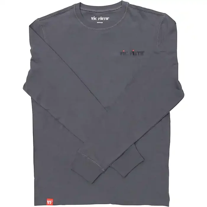 Vic Firth Long Sleeve Tee Large Gray Guitar Center