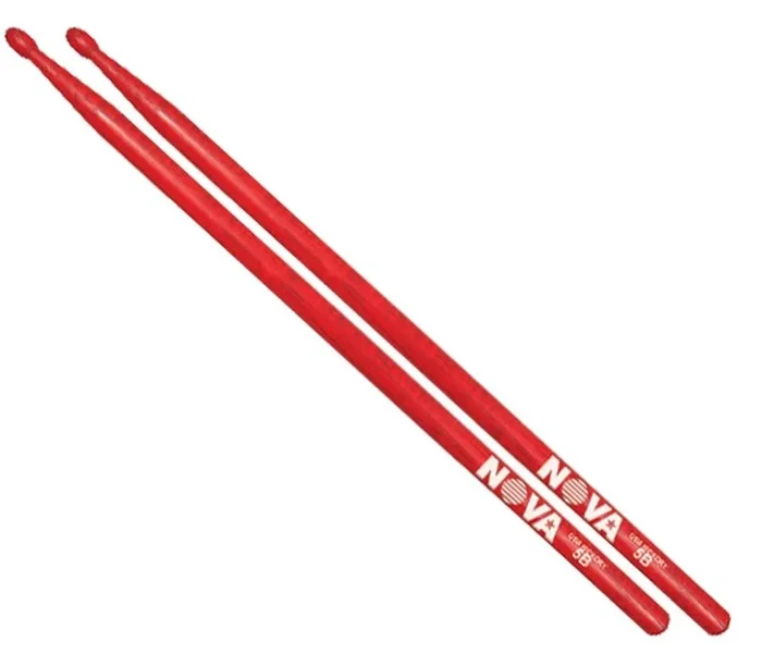 Vic Firth Nova 5B Drumsticks in Red Nylon Tip