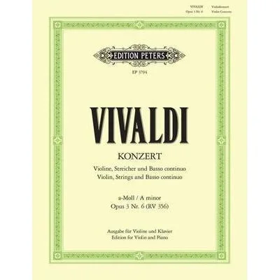 Vivaldi – Concerto in Am Op. 3 No. 6 RV 356 Vln/Pno