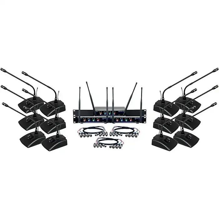 VocoPro Digital-Conference-12 12-Channel UHF Wireless Conference Microphone System, 902-927.2mHz Guitar Center