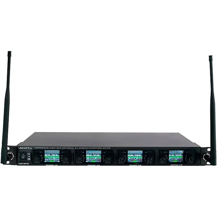 VocoPro Eight-User Digital PLL Wireless Microphone Receiver with “Mic-on-chip” Technology Guitar Center