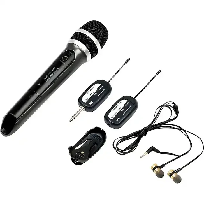 VocoPro SingAndHear-Duet All-In-One Wireless Microphone/Wireless In-Ear Receiver System, 900-927.2mHz 902-928 MHz Black Guitar Center