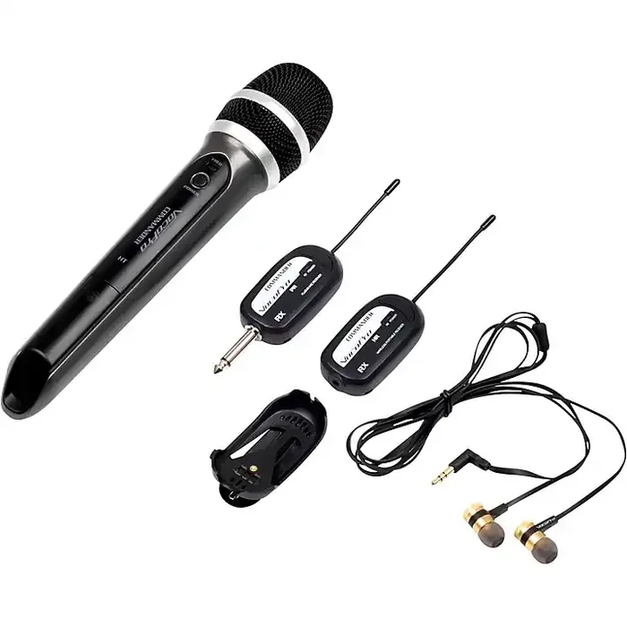 VocoPro SingAndHear-Quad All-In-One Wireless Microphone/Wireless In-Ear Receiver System, 900-927.2 902-928 MHz Black Guitar Center
