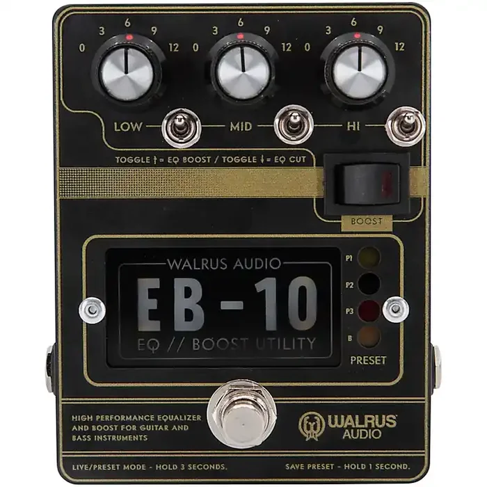 Walrus Audio EB-10 Preamp/EQ/Boost Effects Pedal Black Guitar Center