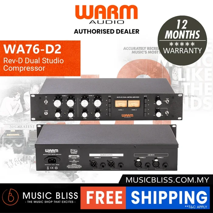 Warm Audio WA76-D2 Rev-D Dual Studio Compressor