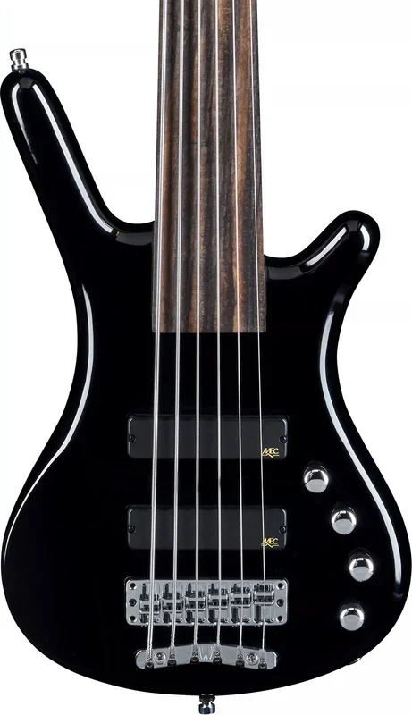 Warwick RockBass Guitar Corvette Basic 6-String Fretless Bass Guitar in Solid Black