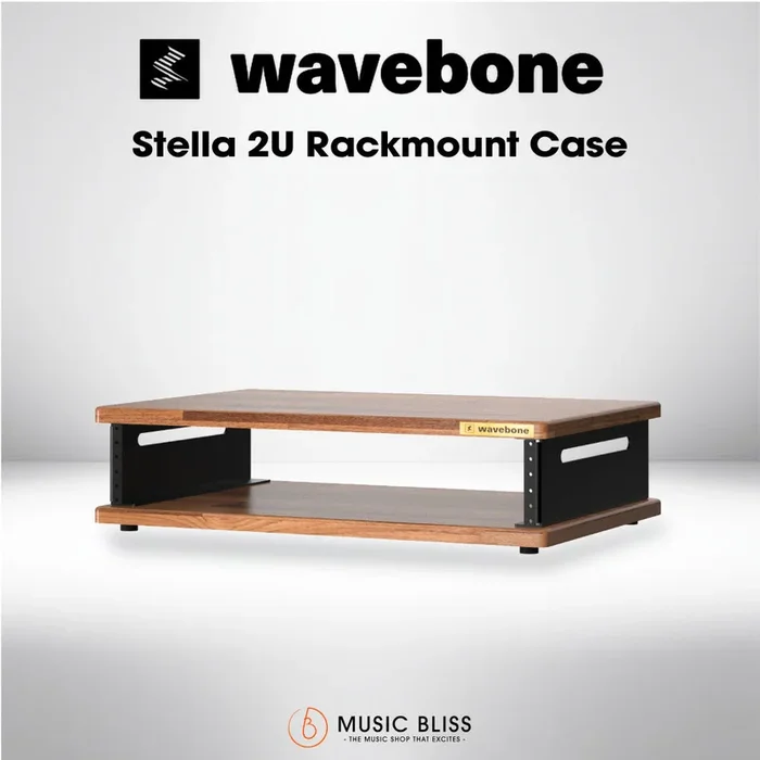 Wavebone Stella 2U Rackmount Case with Wood Top —
