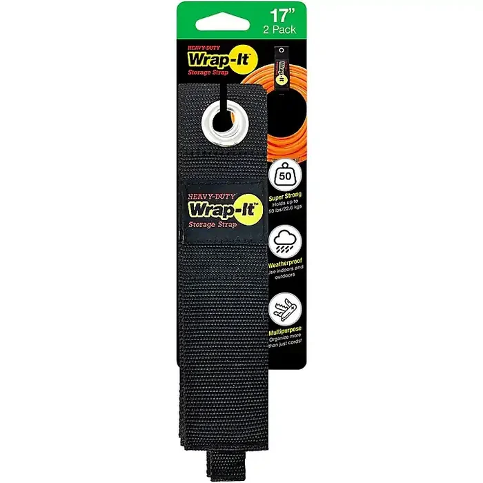 Wrap-It Storage Straps Heavy-Duty 17″ Cable Strap 2-Pack Guitar Center