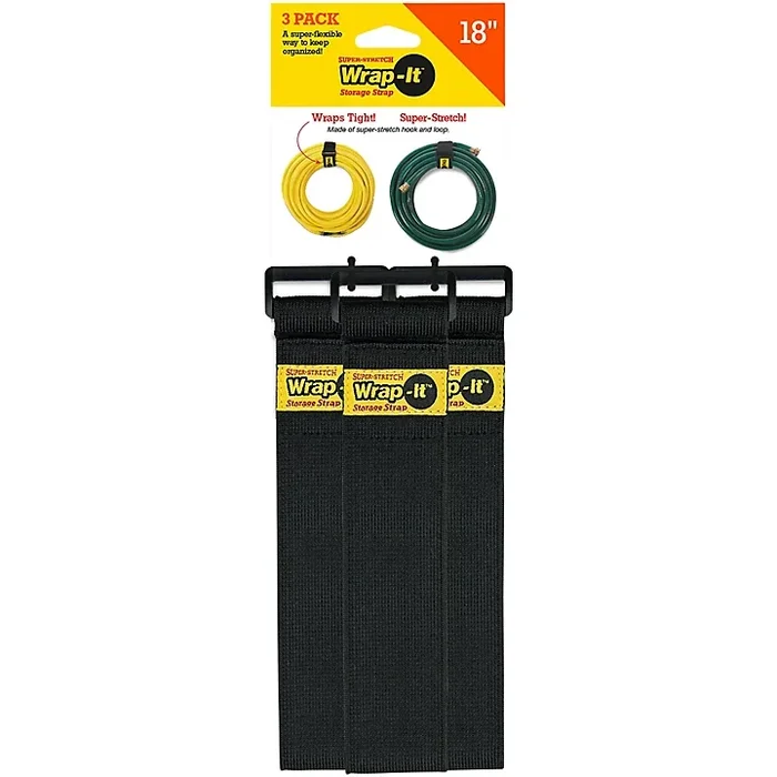 Wrap-It Storage Straps Super Stretch 18″ 3-Pack