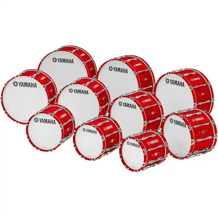 Yamaha 26″ x 14″ 8300 Series Field-Corps Marching Bass Drum Red Forest Guitar Center
