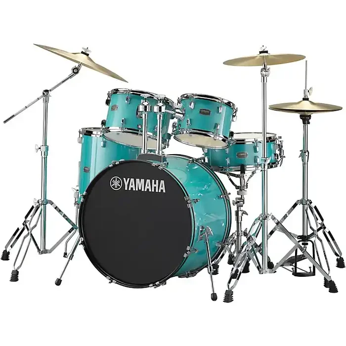 Yamaha Rydeen 5-Piece Shell Pack With 22″ Bass Drum Turquoise Glitter Guitar Center
