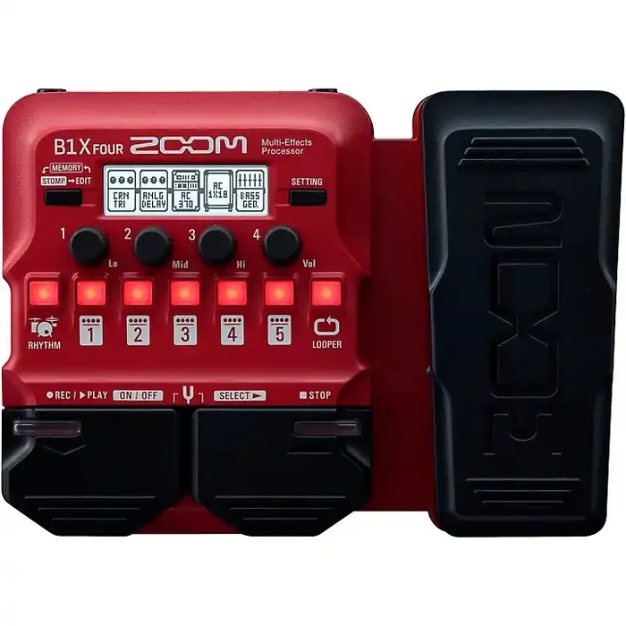Zoom B1X FOUR Bass Multi-Effects Processor With Expression Pedal Guitar Center