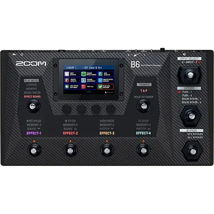 Zoom B6 Multi-Effects Processor for Bass Black Guitar Center