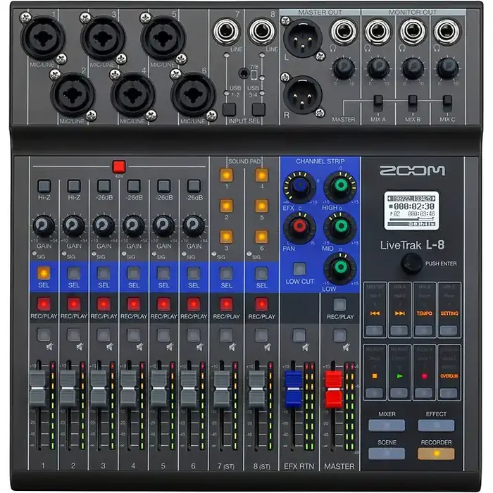 Zoom LiveTrak L-8 8-Channel Mixer Guitar Center