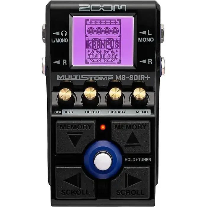Zoom MS-80IR+ MultiStomp Pedal with Multi-Layer IR Technology Effects Pedal Black and Gold Guitar Center